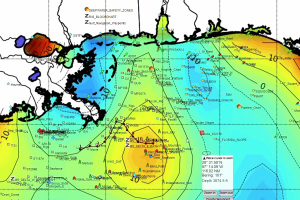 Altimetry Data in chart form for offshore fishing