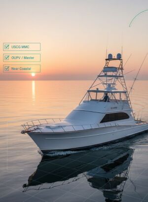 licensed captain navigating at dawn