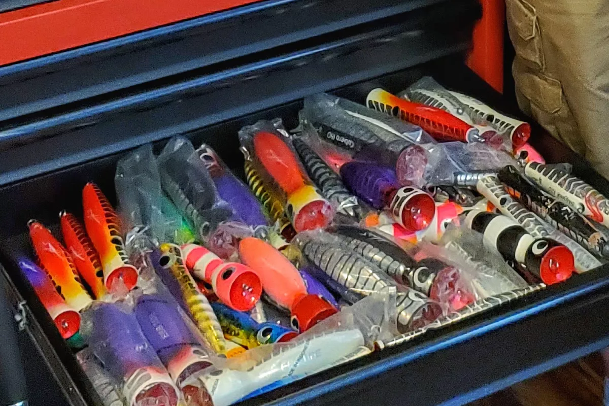 Collection of Topwater Lures for Yellowfin Tuna with Seth Hartwick