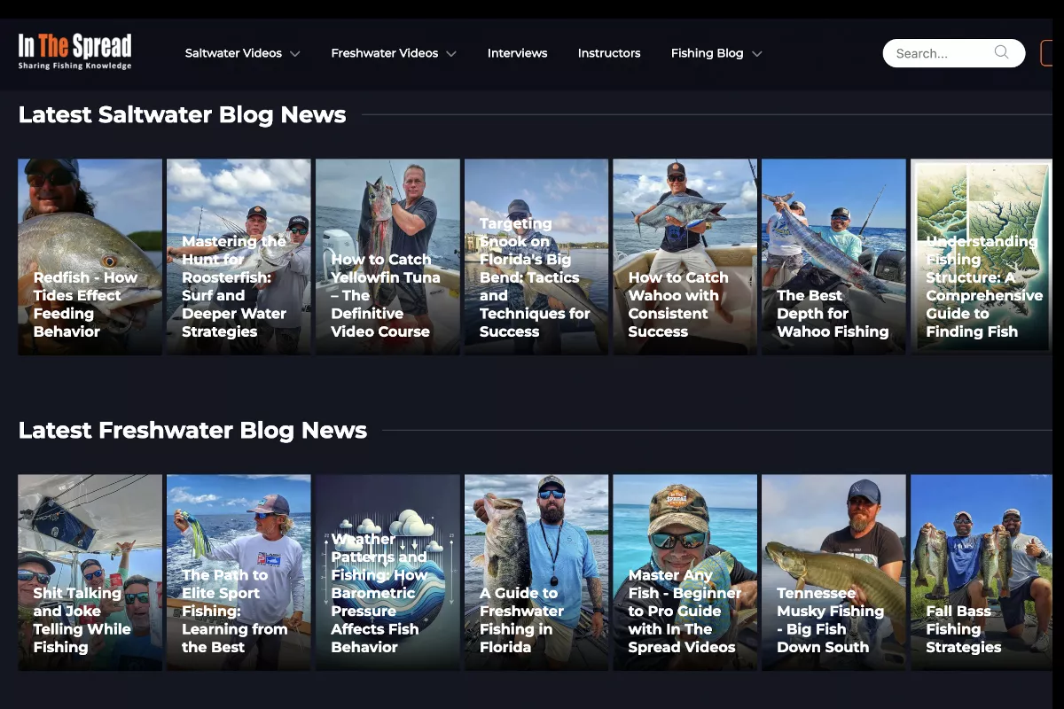 blog articles for In The Spread fishing courses