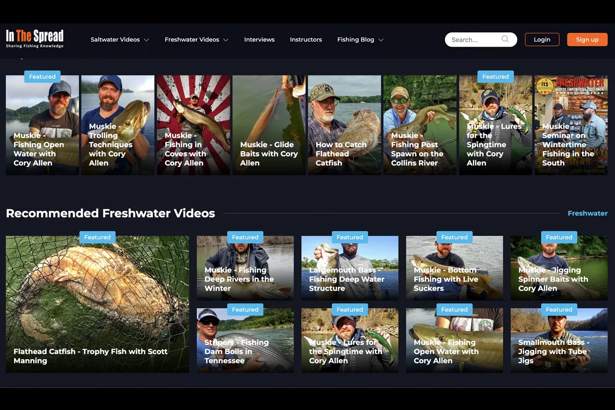 recent freshwater fishing courses from In The Spread
