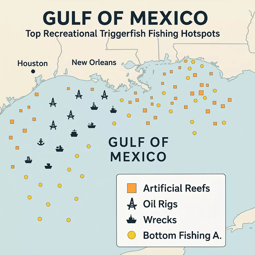 triggerfish hotpsots in the Gulf of Mexico
