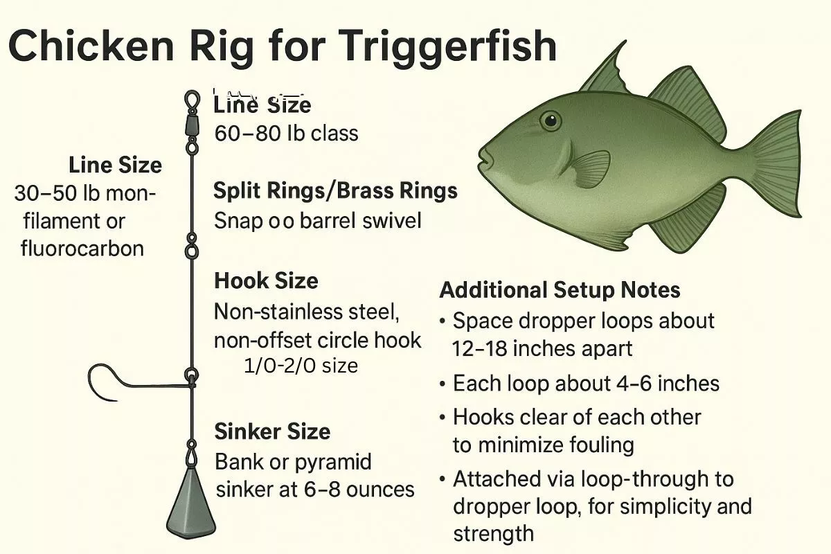 chicken rig for triggerfish diagram