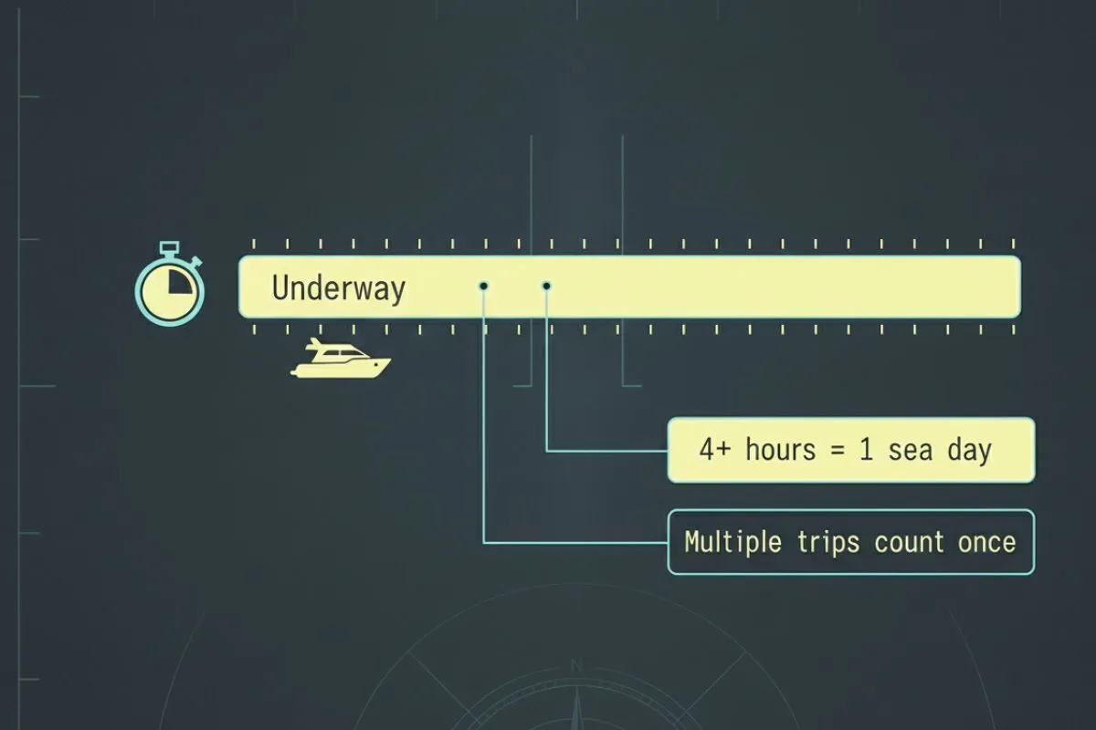 24-hour timeline bar with a highlighted 4-hour Underway