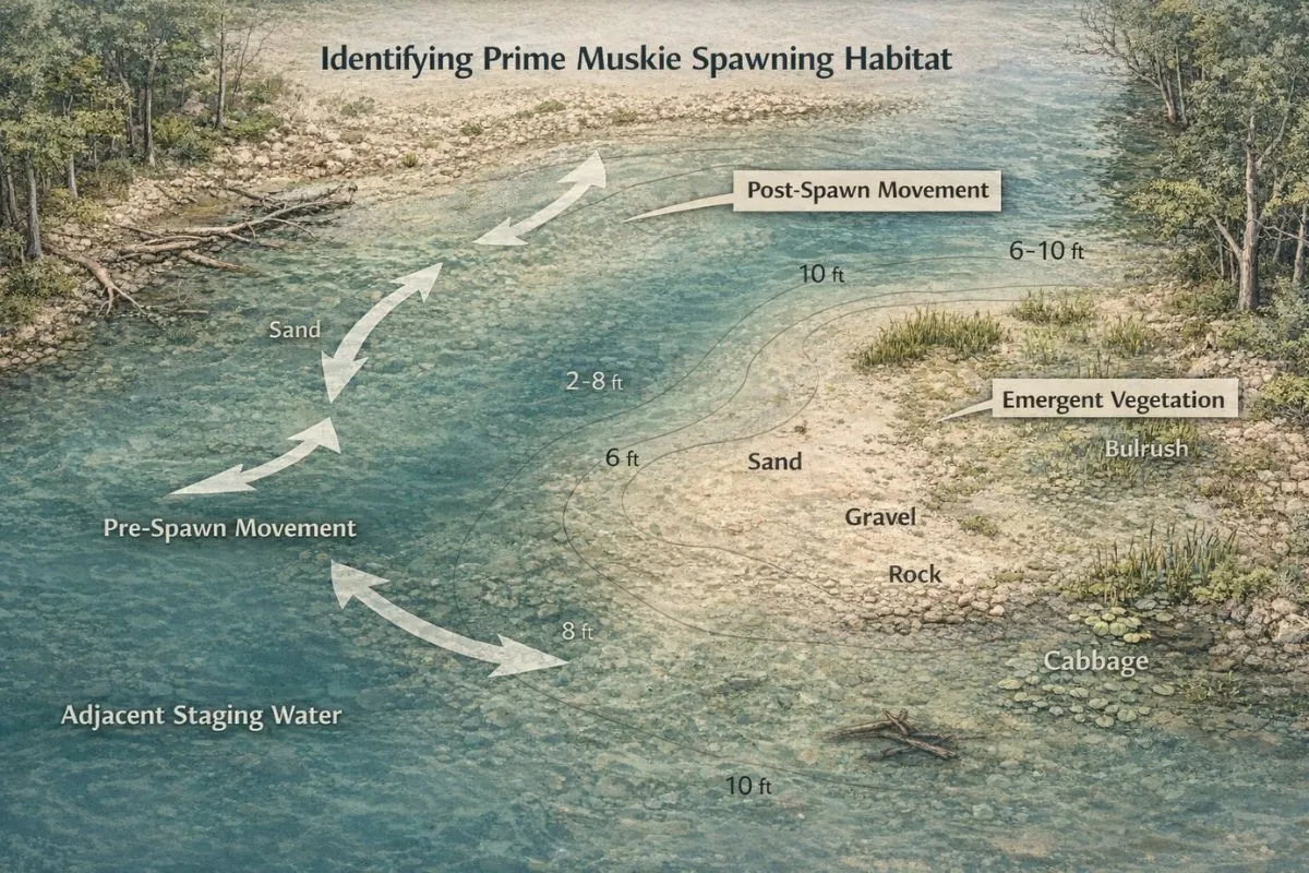 diagram of spawning habitat for muskie