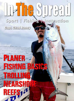 Chad Raney of Old Hat Fishing in Miami with a huge bonito caught planer fishing