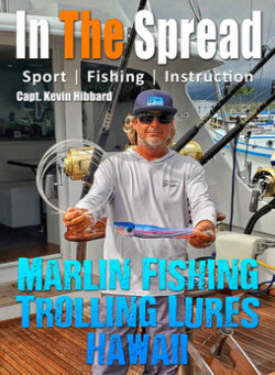 Blue Marlin Trolling Lure held up by Kevin Hibbard