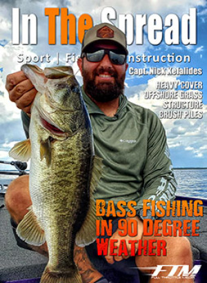 Nick Kefalides with Lake Toho largemouth bass caught in the summer heat