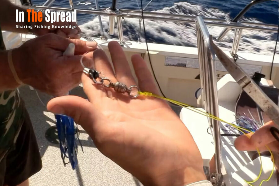 Fishing course being taught on Rigging Marlin Fishing Lures and Terminal Connections