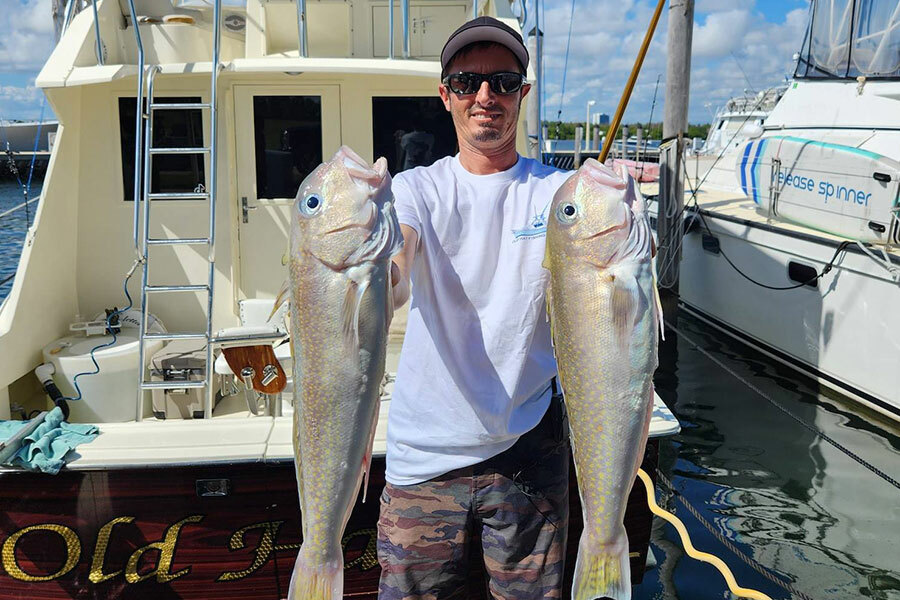 Capt. Chad Raney shows off two nice Golden Tilefish