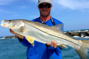 Big Snook caught fishing Jupiter Inlet