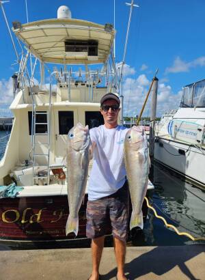Capt. Chad Raney shows off two nice Golden Tilefish
