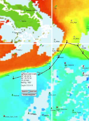Hiltons Chlorophyll Charts used for offshore fishing
