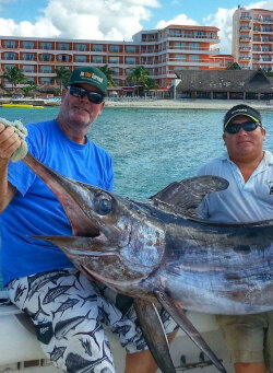 swordfish caught in Cozumel by rj boyle and in the spread