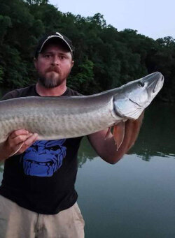 Musky caught Fishing topwater presentations with Cory Allen