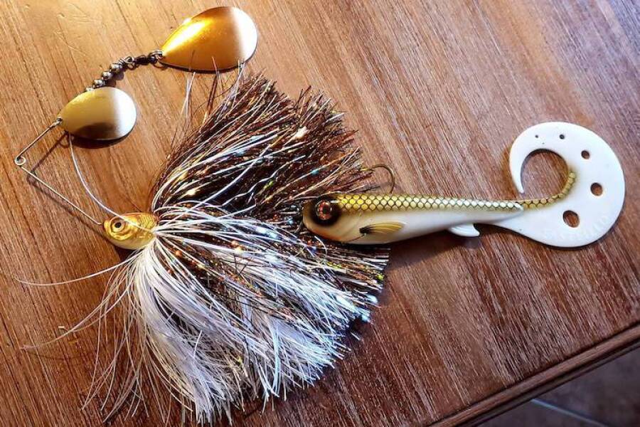 Safety Pin Style Lures and Grubs with Trailer Hooks