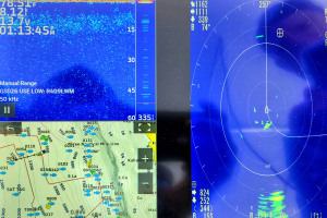 Kevin Hibbard scans the horizon for signs of blue marlin