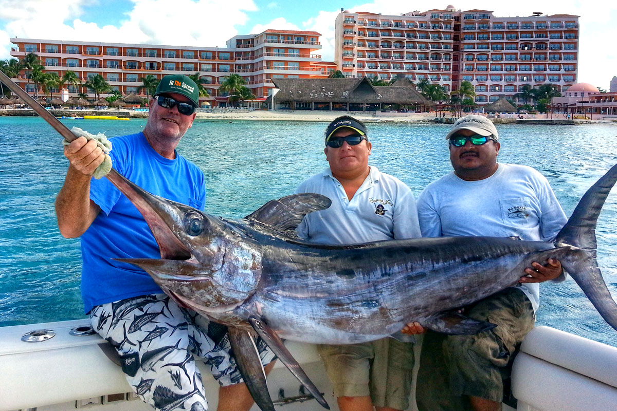 nice fat swordfish caught in Cozumel right out in front of the resorts