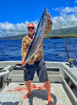 wahoo caught high speed trolling cay sal