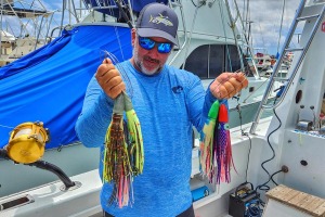 captain shawn rotella with his custom wahoo bullets