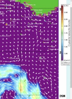 bathymetry chart of the upper Gulf of Mexico