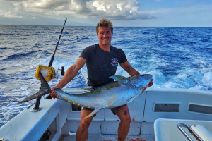 yellowfin tuna caught aboard Night Runner in Hawaii with Shawn Rotella