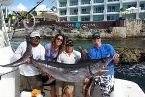 swordfish caught during the day in Cozumel
