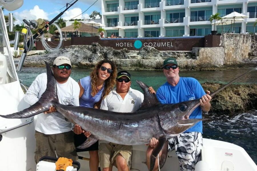 swordfish caught during the day in Cozumel