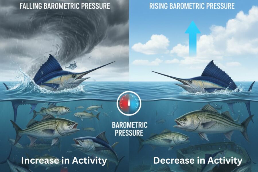 barometric pressure on gamefish